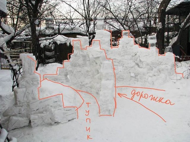 Как построить снежную крепость