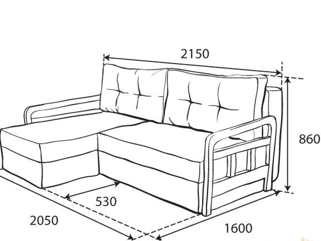 схема углового дивана