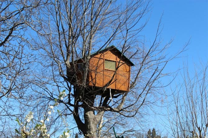 Как сделать домик на дереве для детей на даче - инструкция, фото2