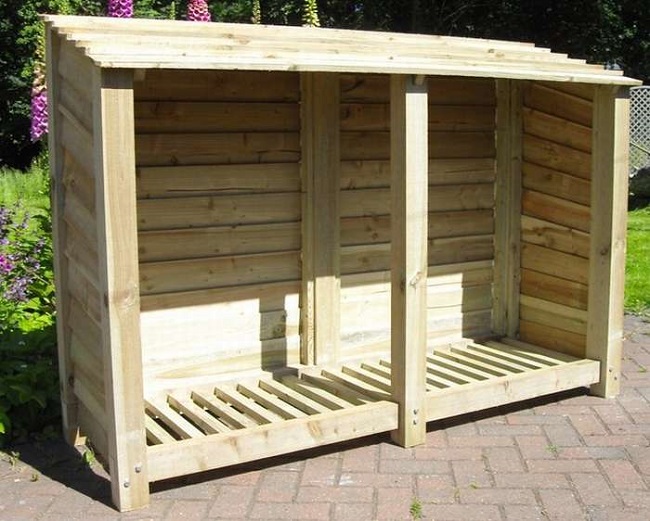 Как построить дровяной сарай на даче своими руками