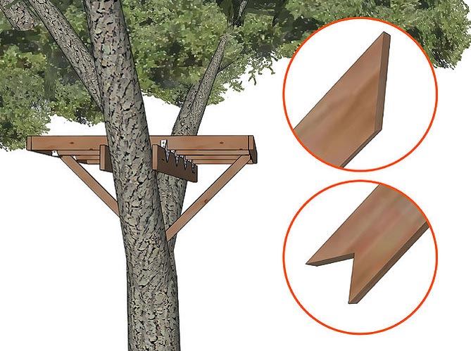Как сделать домик на дереве для детей на даче - инструкция, фото13